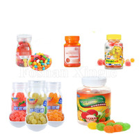 Ligne d'emballage automatique pour comprimés de lait Vitamine C Compteur de gomme Bouchage Étiquetage Ligne de production d'embouteillage pour comptage de comprimés de capsules