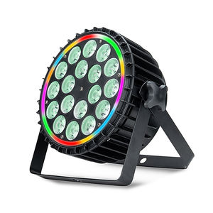 Nouveauté : Projecteur LED Slim 18*18W RGBWA UV 6-en-1 avec anneau LED pour DJ, soirées et spectacles cinématographiques - Product Image 2