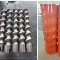 Rotor et stator en aluminium/acier usinés CNC D6-3 pour pompe à vis de machine à enduire