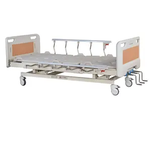 Cama clínica médica paciente cama 3 funciones UCI manual cama de hospital con colchón