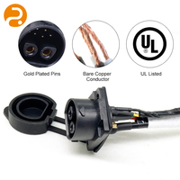 Câble combiné industriel étanche haute intensité avec connecteur plaqué or en PVC IP65 pour vélos électriques et trottinettes