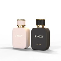 Flacon de parfum en verre transparent de luxe, design personnalisé, couleur, boîte et sac sur mesure, 30 ml, 50 ml, 100 ml