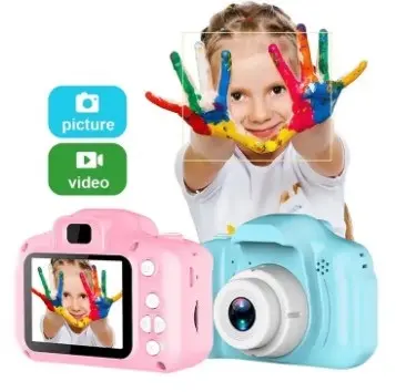 Dropshipping X2 double caméra HD mini enfants caméra vidéo numérique 1080P cadeaux créatifs pour bébés filles enfants 5 ~ 10 ans