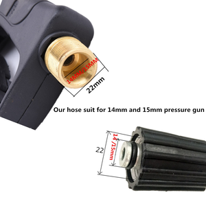 Tuyau en PVC pour nettoyage de voiture, 2600 PSI,<span class=keywords><strong>M22</strong></span> 14mm/15mm, filetage de laiton, haute qualité, livraison gratuite - Product Image 5