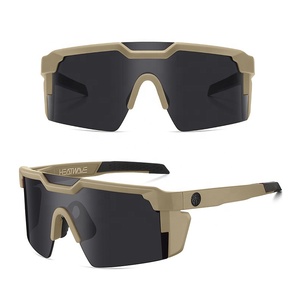 Lunettes de Soleil de Marque Heat Hot Wave Z87+ de Haute Qualité et de Luxe, Verre Monobloc Carré, pour Femme et Homme, Verres Dégradés, Protection UV400 - Product Image 1