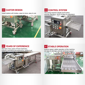 Machine automatique de panure de galette de viande <span class=keywords><strong>pour</strong></span> le revêtement de produits alimentaires de casse-croûte <span class=keywords><strong>pour</strong></span> les <span class=keywords><strong>ingrédients</strong></span> à base de grain <span class=keywords><strong>pour</strong></span> le <span class=keywords><strong>hamburger</strong></span> de poisson - Product Image 5