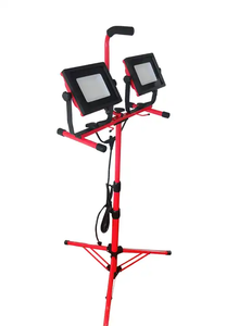 China Hot Selling Outdoor Garden School Lamp Coal Post <b>Lights</b> Construction With <b>Socket</b> Bracket Tripod WD-460T2 Double Head 50wle - Product Image 3