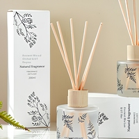 SHENTU Ensemble diffuseur à bâtonnets d'aromathérapie avec bouquet de fleurs séchées, en verre, sans BPA, sans alcool, fait main, 120 ml, parfum d'intérieur
