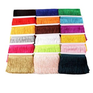 Bán buôn 30 cm 40 màu sắc mã hóa Polyester tua rìa ren cắt tỉa cho Boho Latin Dance Dress - Product Image 1