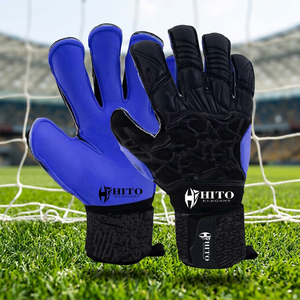 Gants de gardien de but professionnels sur mesure, nouveau latex de base 4 mm, coupe hybride, caoutchouc injecté au dos, avec languette en caoutchouc respirante - Product Image 2