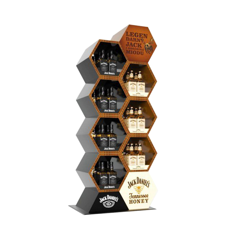 Customized Autolift Style Whiskey Metal Display Rack Wine Rack for Supermarket — view 6