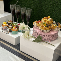 Présentoirs de buffet à dessert en acrylique-pour support de collation à gâteau repas froid pause-thé aliments centre de table de mariage et de noël