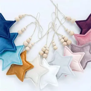 Personalized Christmas Tree Ornaments Home Decor Sublimation Hanging Velvet Star Christmas Decoration