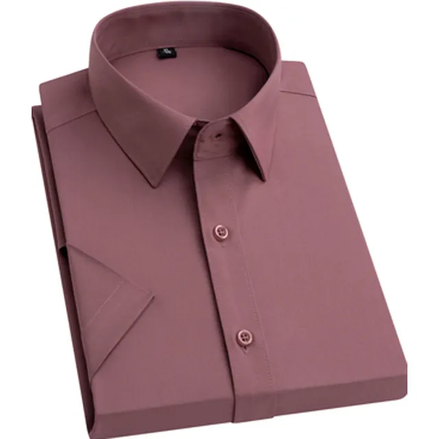 Hot Sale High Quality Cotton short Sleeve Dress Shirt for Men Formal Casual Man Shirt Custom Latest Office Style Fashion single