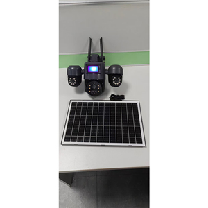 Cámara de Seguridad Solar 4G de Triple Lente, Grabación AOV 24/7, Cámara CCTV Inalámbrica PTZ para Exteriores de 6MP con Luz de Advertencia Roja y Azul, UBox - Product Image 5