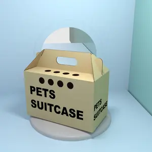 Özel boyut oluklu pet kutusu toptan özel kedi köpek maması kağit kutu evcil hayvan taşıyıcı karton kutu