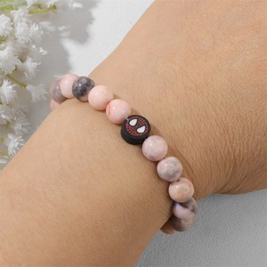 Unisex alla moda di cristallo curativo per bracciale con ciondolo ragno <span class=keywords><strong>uomo</strong></span> ciondolo in ceramica naturale perline di pietra naturale a forma di palla regalo - Product Image 2