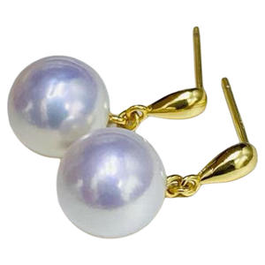 22566 Accessoires de perles DIY, clous d'oreille en argent S925 avec perles de 9-13 mm, support vide, double perle, bijoux en argent, crochet d'oreille - Product Image 5