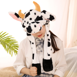 หมวกหูกระต่าย,หมวกมีหูทรงวัวเคลื่อนไหวกระโดดได้หมวกมีฝาปิดหูรูปสัตว์น่ารักสินค้าใหม่ - Product Image 2