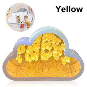 DIY <strong>Tulip</strong> Night Light Simulation Flower Bedroom Sleeping <strong>Table</strong> Lamp Home Mirror Decoration Cloud <strong>Tulip</strong> Mirror <strong>Table</strong> Lamp 3d - Product Image 6