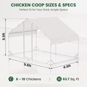 Güneş ışığı ve UV ışınlarına dayanıklı su geçirmez kapaklı yeni açık yürüyüş Metal tavuk kümesi - Product Image 2