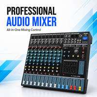 Console de mixage audio professionnelle EMX8-USB 8 canaux, 99 effets DSP, égaliseur 7 bandes, USB, Bluetooth pour studio, scène, streaming en direct