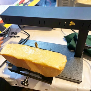 Calentador de <span class=keywords><strong>Raclette</strong></span> Eléctrico con Marco Metálico Seguro para Alimentos, Doble Placa para Derretir Queso, para Servicios de Catering y Restaurantes - Product Image 2