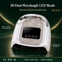 Lampe UV portable sans fil pour ongles avec décoration de luxe en strass