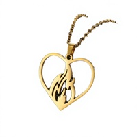 Collier Pendentif Cœur Flamboyant Creux en Acier Inoxydable Plaqué Argent, Design Élégant et Tendance pour Femme