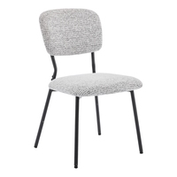 Chaises de salle à manger modernes et confortables en tissu avec pieds à cadre en fer Meubles de table basse élégants pour l'hôtel