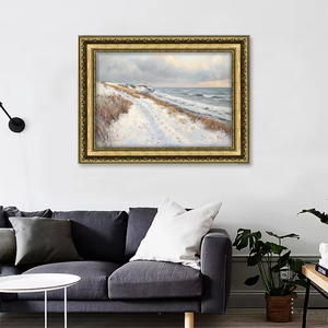 Pintura de paisaje marino vintage, <span class=keywords><strong>lienzo</strong></span> al óleo antiguo, decoración de pared, arte Vintage pintado a mano, <span class=keywords><strong>tipo</strong></span> enmarcado, decoración para el hogar y la Oficina - Product Image 6