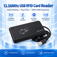 Lecteur de cartes RFID et IC USB ABS 13,56 MHz OEM ODM pour projets de contrôle d'accès et d'identification