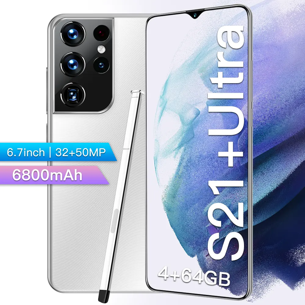 Hot Selling S21+ Original 12gb+512gb 16GB+1TB 16mp+32mp Face Unlock Full Display Android 10.0 Cell Phone Smart Mobile Phone