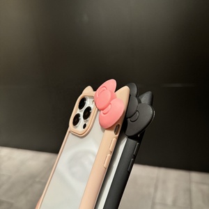 <span class=keywords><strong>Prix</strong></span> <span class=keywords><strong>d</strong></span>'usine, coque de <span class=keywords><strong>téléphone</strong></span> rigide transparente antichoc avec oreilles de chat 3D, mignonne, pour iPhone 16 15 Pro Max - Product Image 3