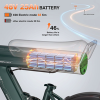 Vélo électrique à pneus larges de qualité supérieure, cadre en acier à haute teneur en carbone de 16 pouces, batterie amovible, finition effet glace craquelée, vélo électrique de banlieue pour adultes