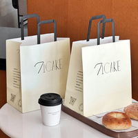 2025 sacs alimentaires en papier kraft blanc écologique de luxe personnalisables avec logo de magasinage de café recyclables