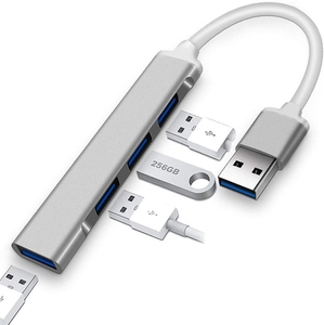 Justlink taşınabilir 4-<span class=keywords><strong>USB</strong></span> Hub çoklu bağlantı adaptörü <span class=keywords><strong>OTG</strong></span> alüminyum kasa <span class=keywords><strong>USB</strong></span> 3.0 Hub ile Xiaomi dizüstü PC Macbook aksesuarları için - Product Image 2
