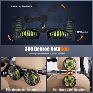 <span class=keywords><strong>Ventilateur</strong></span> de siège arrière USB haute puissance à double tête <span class=keywords><strong>Ventilateur</strong></span> de voiture puissant - Product Image 3