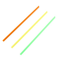 Pailles à boire en PP emballées individuellement 6x190mm, pailles jetables de qualité alimentaire, colorées, noires, transparentes pour café à emporter