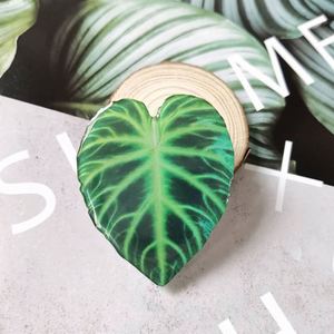 Popular Customized Acrylic Phone Holder with <b>Leaf</b> Design UV Printed Foldable Phone Grip Stand - Product Image 3