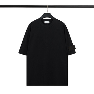 T-shirt stilizzata da uomo con distintivo di puro cotone, girocollo, <span class=keywords><strong>stile</strong></span> Casual, top da uomo e <span class=keywords><strong>donna</strong></span> - Product Image 1