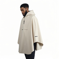 Veste de sport imperméable d'extérieur en PU beige et noir, style décontracté pour le voyage, le cyclisme et le camping, grandes tailles