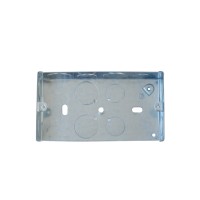 Boîte de jonction GI en fer galvanisé de profondeur de 35mm conforme BS 4662 3x6 pouces avec cosse fixe KOs de 25mm/20mm pour boîte encastrée UE