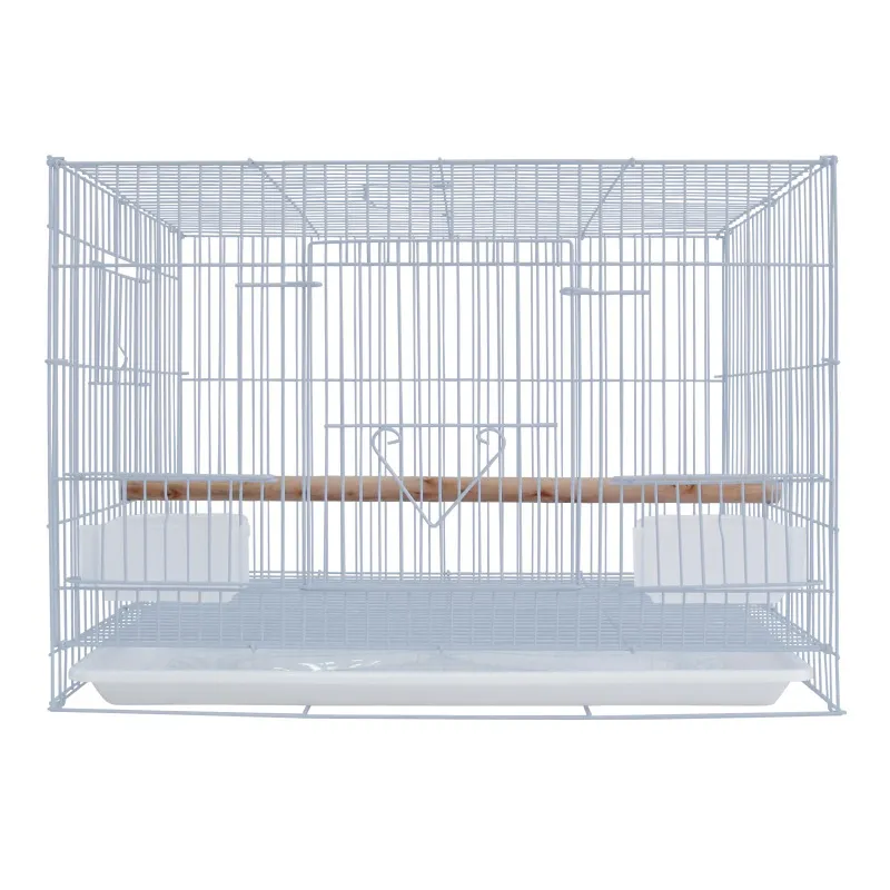 Cage pour les oiseaux volants blancs, Large et confortable, pliable, design créatif, avec porte d'élevage, salon pour animaux de compagnie
