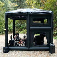 Tente gonflable d'extérieur pour le camping, grand espace, entièrement automatique, imperméable, 2 chambres, 1 salon, installation instantanée, abri familial
