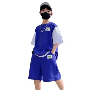 Kids Clothes Casual 2024 New Summer Children Short Sleeved Sportswear Two piece Boys Clothing Set