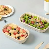 Conteneurs de bagasse à sucre de bonne qualité Ensemble d'assiettes jetables Bac à papier pour friteuse à air pour fête de cuisson des aliments