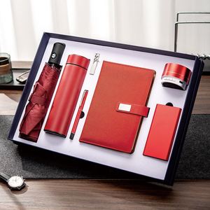 Coffret Cadeau Promotionnel Annuel Personnalisé : Power Bank Sans Fil, Bloc-Notes, Parapluie, Stylo à Bille A6 Couleur Unie, Design Flash Sous Vide – Idéal Thanksgiving - Product Image 2