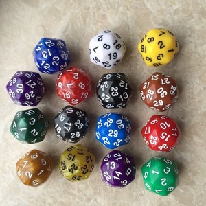 Dés à compter en acrylique à 30 faces, dés pour jeu de rôle <span class=keywords><strong>World</strong></span> <span class=keywords><strong>of</strong></span> Warcraft, dés polyédriques - Product Image 5