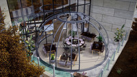 Tente dôme géodésique de glamping préfabriquée et étanche pour l'extérieur Igloo en verre PC de style maison à bulles à vendre